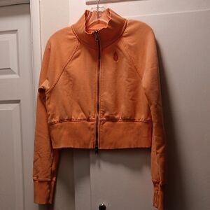 Free People Orange Zip-Up Women's Jacket